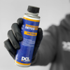 DC Lubricants EMISSIONS DETOX PRO Petrol product bottle featuring a blue and green label that highlights its capabilities, including cleaning injectors, valves, and combustion chambers, as well as being a pre-emissions test treatment.	
